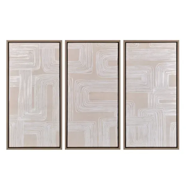 Kirklands Lines in the Sand Framed Canvas Prints, Set of 3 59631269 Kirklands Lines in the Sand Framed Canvas Prints, Set of 3 59631269 - Image 1