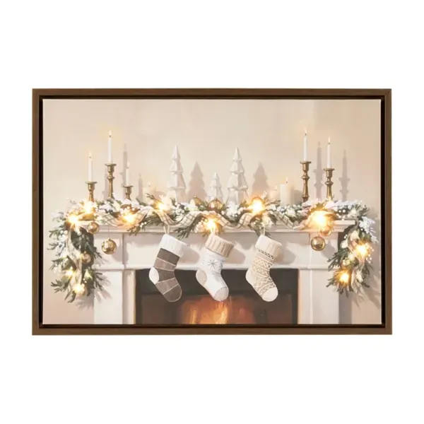 Kirklands Stockings on Mantle LED Framed Art 31512744 Kirklands Stockings on Mantle LED Framed Art 31512744 - Image 1