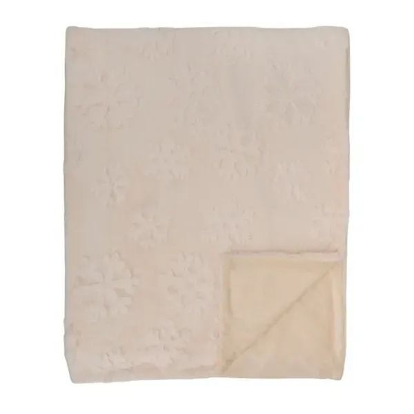 Kirklands Ivory Snowflake Tonal Throw Blanket 33499922 Kirklands Ivory Snowflake Tonal Throw Blanket 33499922 - Image 1