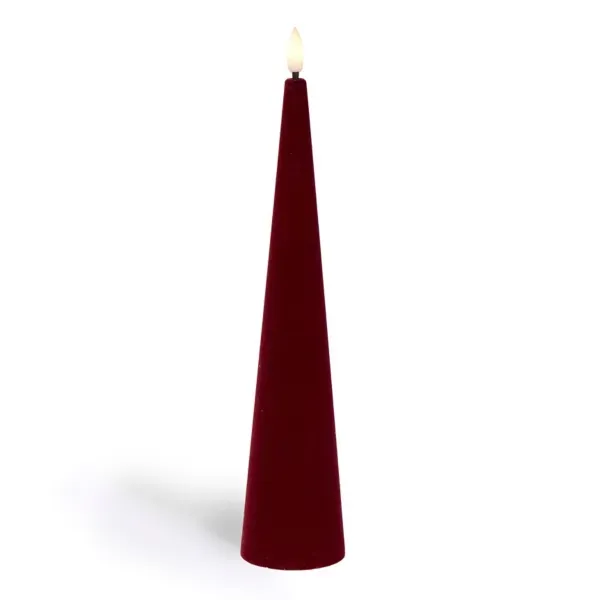 Kirklands LED Burgundy Velvet Tree Candle, 10-inch 94159236 Kirklands LED Burgundy Velvet Tree Candle, 10-inch 94159236 - Image 1