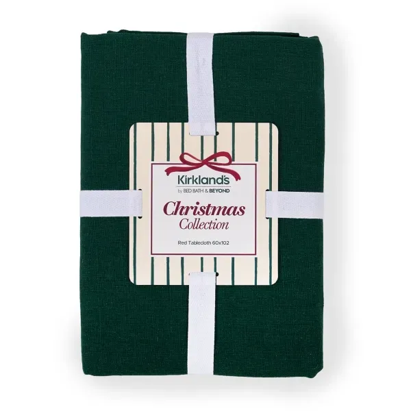 Kirklands Green Classic Tablecloth, 60 x 102-inch 18333351 Kirklands Green Classic Tablecloth, 60 x 102-inch 18333351 - Image 1