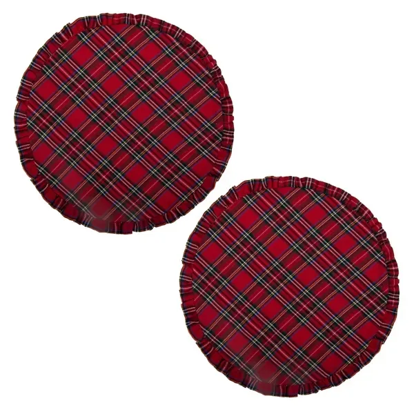 Kirklands Ruffle Plaid 16in Placemat Set of 2 15153631 Kirklands Ruffle Plaid 16in Placemat Set of 2 15153631 - Image 1