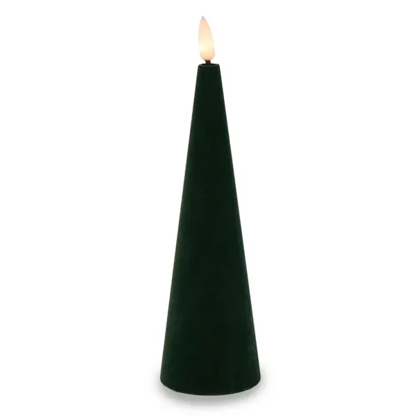 Kirklands LED Green Velvet Tree Candle, 7-inch 48269455 Kirklands LED Green Velvet Tree Candle, 7-inch 48269455 - Image 1