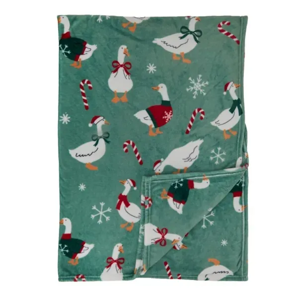 Kirklands Goose Printed Plush Throw 48689678 Kirklands Goose Printed Plush Throw 48689678 - Image 1