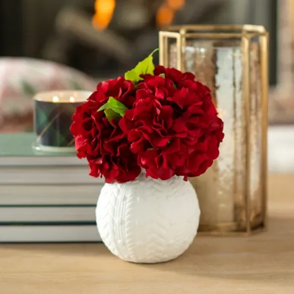 Kirklands Red Hydrangea Christmas Arrangement 36683229 Kirklands Red Hydrangea Christmas Arrangement 36683229 - Image 1