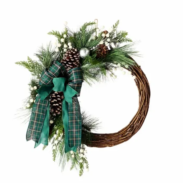 Kirklands Plaid 26in Wreath 87146833 Kirklands Plaid 26in Wreath 87146833 - Image 1