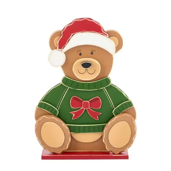 Kirklands Porch Christmas Teddy Bear 98798219 Kirklands Porch Christmas Teddy Bear 98798219 - Image 1