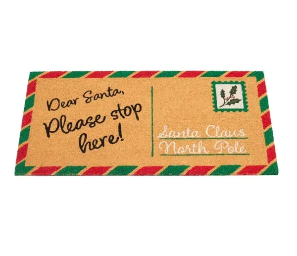 Kirklands Postage Santa Coir Doormat 67272947 - Image 1