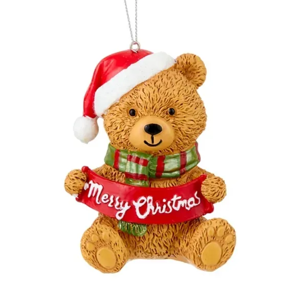 Kirklands Teddy Bear Merry Christmas Ornament 25733898 Kirklands Teddy Bear Merry Christmas Ornament 25733898 - Image 1