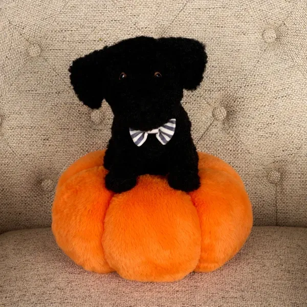 Kirklands Dog in Pumpkin Plush Pillow 71446419 Kirklands Dog in Pumpkin Plush Pillow 71446419 - Image 1
