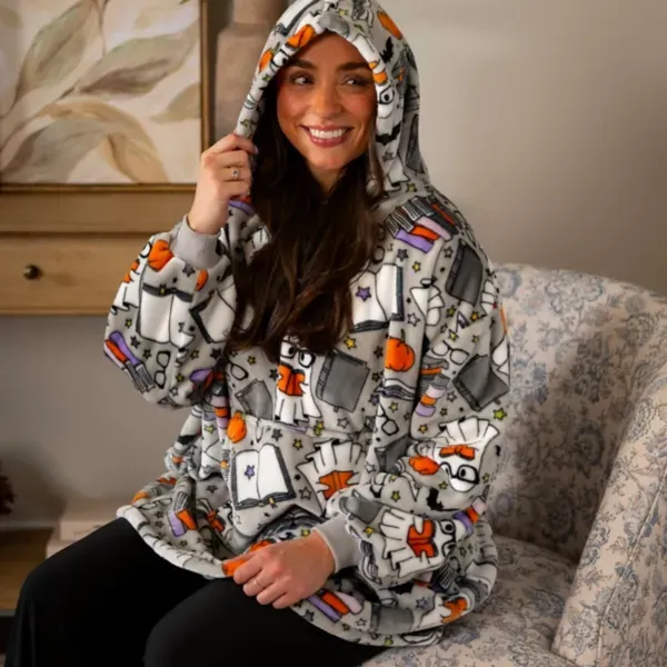Kirklands Ghost Book Throwzy Halloween Hooded Blankets 99871823 Kirklands Ghost Book Throwzy Halloween Hooded Blankets 99871823 - Image 1