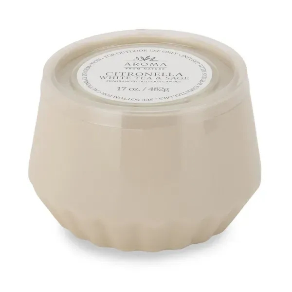 Kirklands Citronella White Tea & Sage Outdoor Jar Candle 57693471 Kirklands Citronella White Tea & Sage Outdoor Jar Candle 57693471 - Image 1