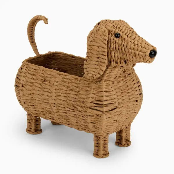 Kirklands Dachshund Woven Hyacinth Basket 68631396 Kirklands Dachshund Woven Hyacinth Basket 68631396 - Image 1