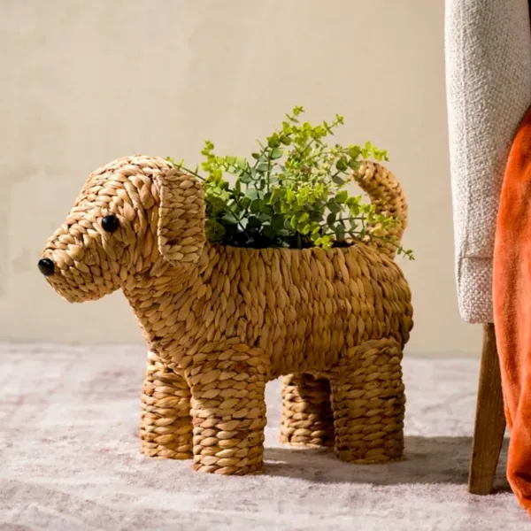 Kirklands Doodle Woven Hyacinth Basket 56174536 Kirklands Doodle Woven Hyacinth Basket 56174536 - Image 1