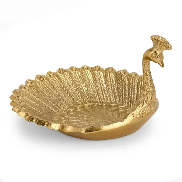 Kirklands Gold Metal Peacock Trinket Tray 86541565 Kirklands Gold Metal Peacock Trinket Tray 86541565 - Image 1