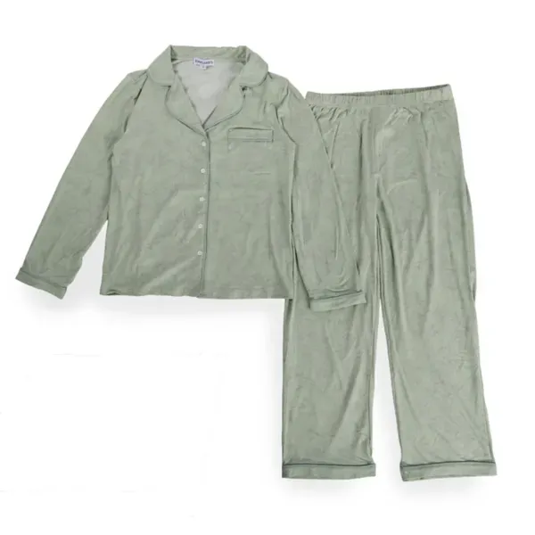 Kirklands Green Floral Long Sleeve Pajamas Medium 44315129 Kirklands Green Floral Long Sleeve Pajamas Medium 44315129 - Image 1