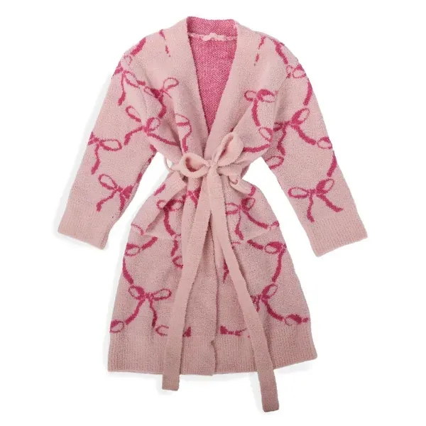 Kirklands Pink Bow Cozy Robe Large 57519788 Kirklands Pink Bow Cozy Robe Large 57519788 - Image 1