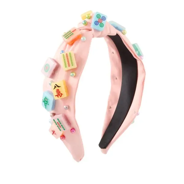 Kirklands Pink Mahjong Tile Knotted Headband 75523178 Kirklands Pink Mahjong Tile Knotted Headband 75523178 - Image 1