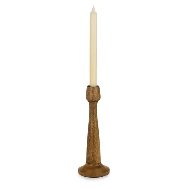 Kirklands Mango Wood Taper Candle Holder, 10 in. 46546134 Kirklands Mango Wood Taper Candle Holder, 10 in. 46546134 - Image 1