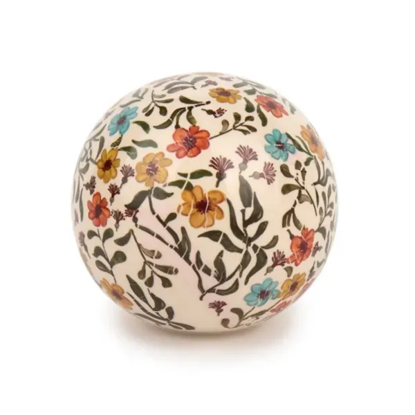 Kirklands Fall Floral Porcelain Orb 95872736 Kirklands Fall Floral Porcelain Orb 95872736 - Image 1