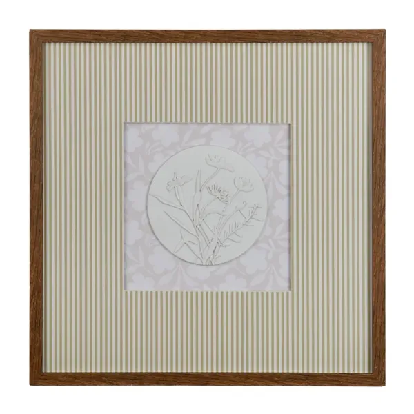Kirklands Green Stripe Floral Medallion Wall Plaque, 21 x 21 in. 92329757 Kirklands Green Stripe Floral Medallion Wall Plaque, 21 x 21 in. 92329757 - Image 1