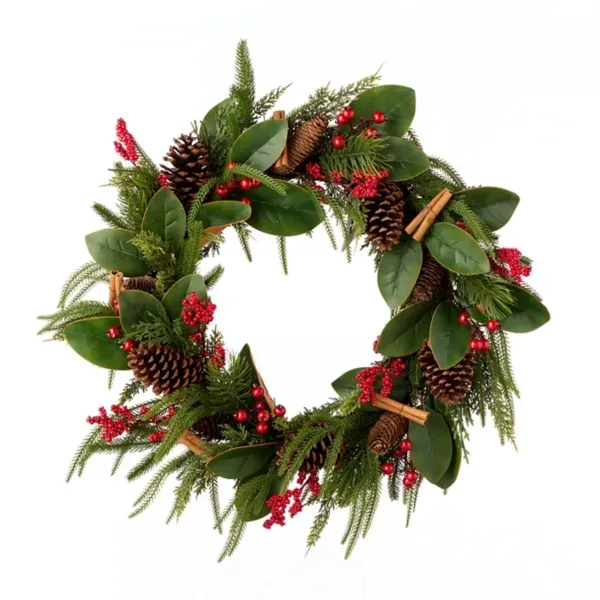 Kirklands Cinnamon Mix Magnolia 26in Wreath 56673817 Kirklands Cinnamon Mix Magnolia 26in Wreath 56673817 - Image 1