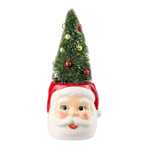Kirklands Holly Santa Bottlebrush Arrangement 64271396 Kirklands Holly Santa Bottlebrush Arrangement 64271396 - Image 1