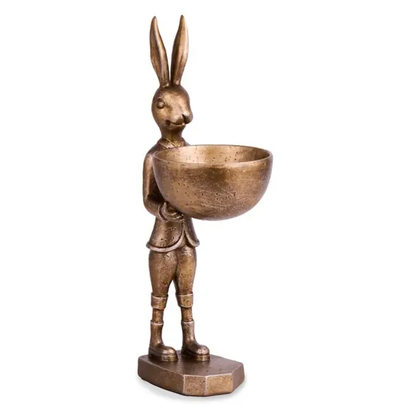 Kirklands Bronze Dapper Rabbit Figurine, 14 in. 94554445 Kirklands Bronze Dapper Rabbit Figurine, 14 in. 94554445 - Image 1