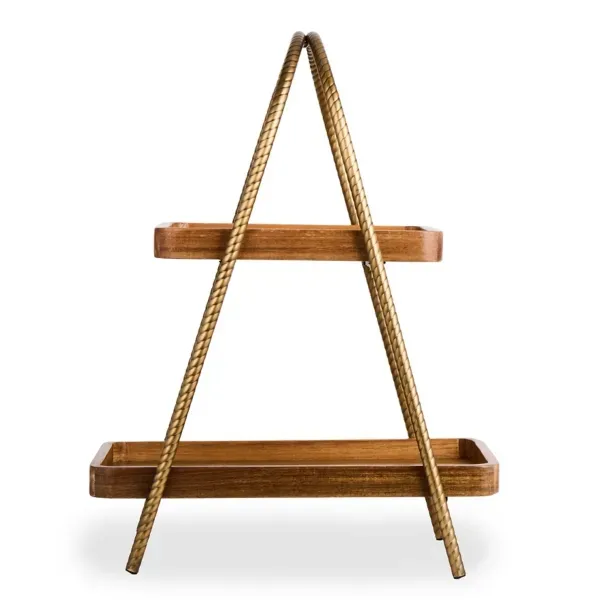 Kirklands Charlotte Gold Two-Tier Metal Tray 75878134 Kirklands Charlotte Gold Two-Tier Metal Tray 75878134 - Image 1