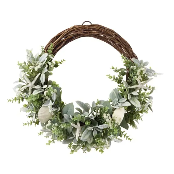 Kirklands Coastal Lamb’s Ear Mix Wreath, 24 in. 39545936 Kirklands Coastal Lamb’s Ear Mix Wreath, 24 in. 39545936 - Image 1