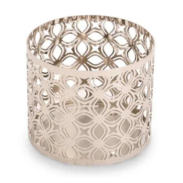 Kirklands Gray Filigree Flower 3-Wick Candle Holder 43122491 Kirklands Gray Filigree Flower 3-Wick Candle Holder 43122491 - Image 1