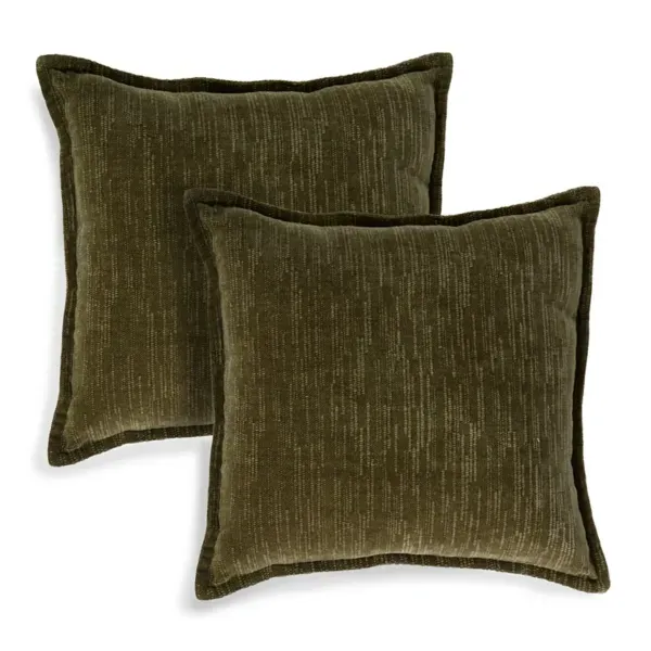 Kirklands Green Chenille Flanged Pillows, 18 in., Set of 2 22659629 Kirklands Green Chenille Flanged Pillows, 18 in., Set of 2 22659629 - Image 1