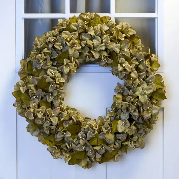 Kirklands Green Paper Flower Wreath, 24 in. 96419463 Kirklands Green Paper Flower Wreath, 24 in. 96419463 - Image 1