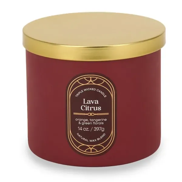 Kirklands Lava Citrus Matte 3-Wick Jar Candle, 14 oz. 42425546 Kirklands Lava Citrus Matte 3-Wick Jar Candle, 14 oz. 42425546 - Image 1