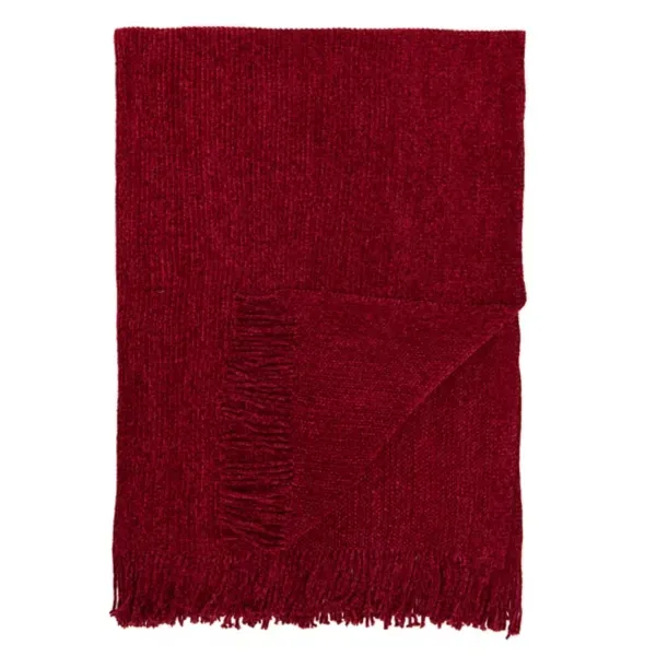 Kirklands Merlot Ribbed Chenille Fringe Throw 77268871 Kirklands Merlot Ribbed Chenille Fringe Throw 77268871 - Image 1