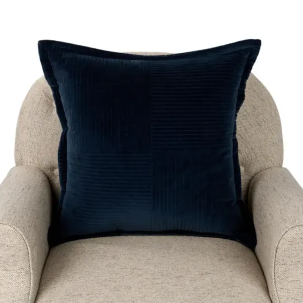 Kirklands Navy Corduroy Geo Pillow, 20 in. 56184928 Kirklands Navy Corduroy Geo Pillow, 20 in. 56184928 - Image 1
