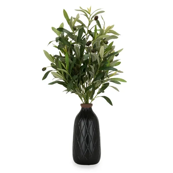 Kirklands Olive Branch Arrangement in Black Vase, 24 in. 94885913 Kirklands Olive Branch Arrangement in Black Vase, 24 in. 94885913 - Image 1
