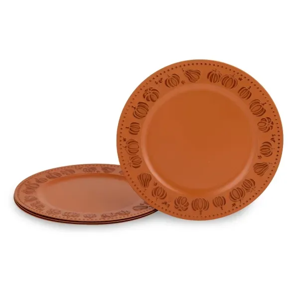 Kirklands Orange Harvest Chargers Set of 4 18772366 - Image 1